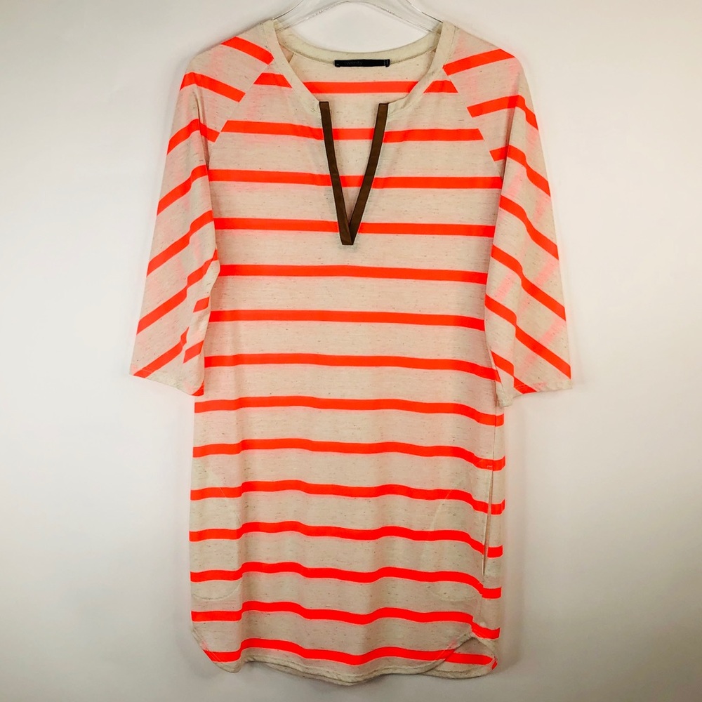 Twenty Neon Pink/Natural Striped Tunic